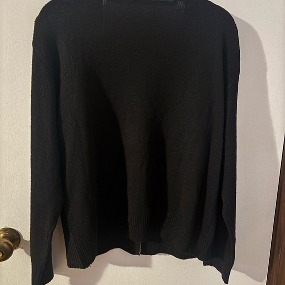 Classic Black Cardigan Sweater - Picture 3 of 4